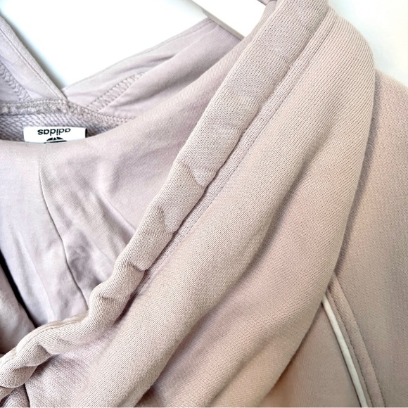 Adidas Winter Ease Pullover Hoodie Sweatshirt - Medium Pink Lavender, Oversized - Picture 12 of 12